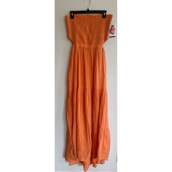 Rip Curl Dresses & Skirts - Rip Curl Orange Strapless Maxi Dress